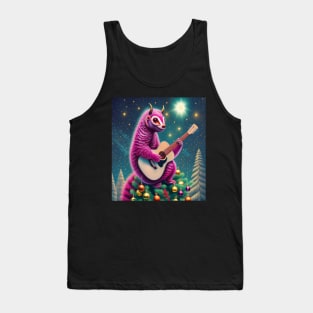 Christmas tree demon Pangolin playing guitar Tank Top